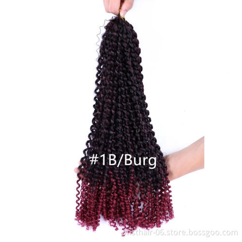 TOMO 16inch Fluffy Crochet Braids Ombre Spring Twists Hair 22 Roots Synthetic Braiding Hair Extensions Braids 45cm Passion Twist